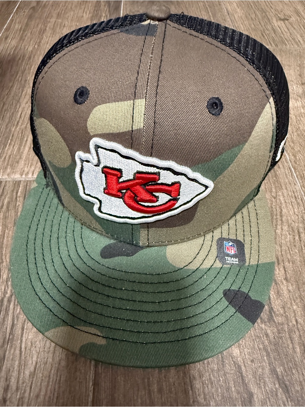 9fifty Kansas City Chiefs Camo Trucker Hat - Red, Green, Brown, Black